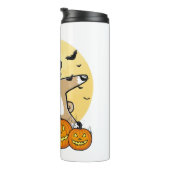 Dabbing Mops Halloween Thermosbecher (Nach rechts gedreht)