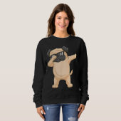 Dabbing Mops Mops Sonnenbrille Dab Dance Classic T Sweatshirt (Vorne ganz)