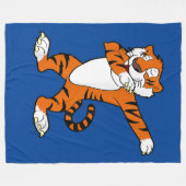 Dabbing Niedliches Tiger Animal Party Fleecedecke (Vorderseite (Horizontal))