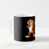 Dabbing Niedliches Tiger Animal Party Kaffeetasse (Vorderseite Links)