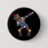 Dabbing Nussknacker Weihnachtsfeiertag Button (Vorderseite)