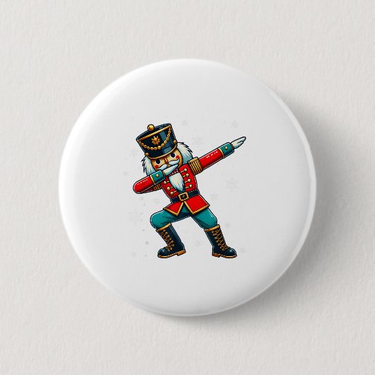 Dabbing Nussknacker Weihnachtskostüm passende Fami Button (Vorderseite)