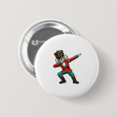 Dabbing Nussknacker Weihnachtskostüm passende Fami Button (Vorne & Hinten)