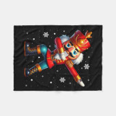 Dabbing Nussknacker Weihnachtskostüm passende Fami Fleecedecke (Vorderseite (Horizontal))