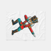 Dabbing Nussknacker Weihnachtskostüm passende Fami Fleecedecke (Vorderseite (Horizontal))