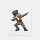 Dabbing Nussknacker Weihnachtskostüm passende Fami Fleecedecke (Vorderseite)