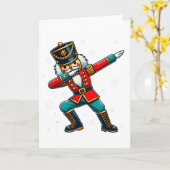 Dabbing Nussknacker Weihnachtskostüm passende Fami Karte (Gelbe Blume)