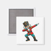 Dabbing Nussknacker Weihnachtskostüm passende Fami Magnet (Vorderseite/Rückseite)