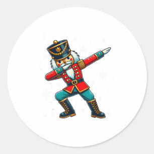 Dabbing Nussknacker Weihnachtskostüm passende Fami Runder Aufkleber