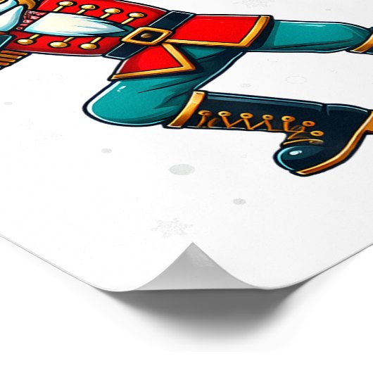 Dabbing Nutcracker Christmas Costume Matching Fami Poster (Ecke)