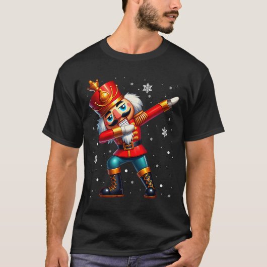 Dabbing Nutcracker Christmas Costume Matching Fami T-Shirt (Vorderseite)