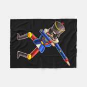 Dabbing Nutcracker Christmas Costume Nutcracker Gi Fleecedecke (Vorderseite (Horizontal))