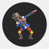 Dabbing Nutcracker Christmas Costume Nutcracker Gi Runder Aufkleber (Vorderseite)