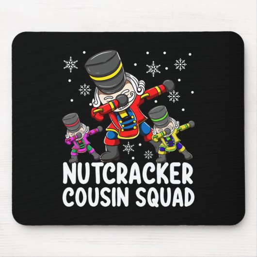 Dabbing Nutcracker Cousin Squad Funny Matching Chr Mousepad (Vorne)