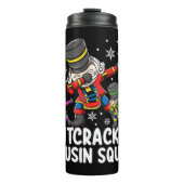 Dabbing Nutcracker Cousin Squad Funny Matching Thermosbecher (Vorderseite)