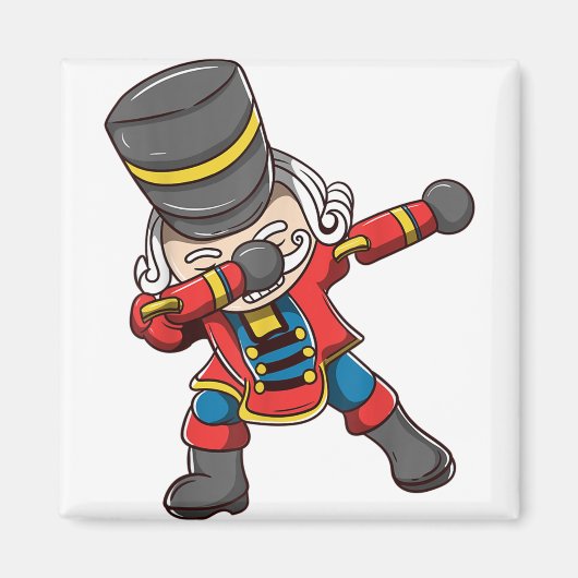 Dabbing Nutcracker Squash-Matching Weihnachten Magnet (Vorne)