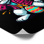 Dabbing Oaster Bunny Poster (Ecke)