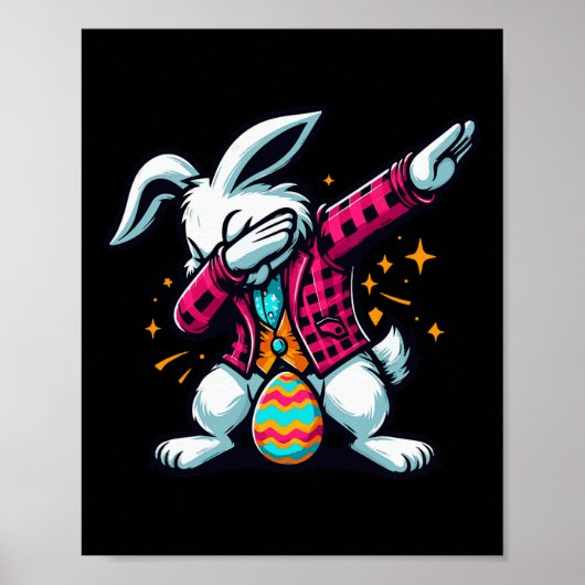 Dabbing Oaster Bunny Poster (Vorne)