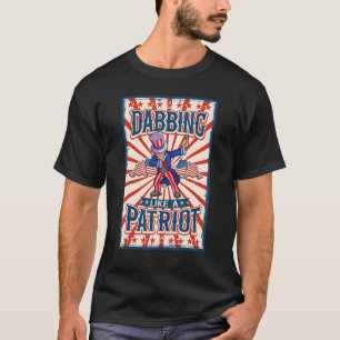 Dabbing Onkel Sam 4. Juli Frauen Männer Amerikaner T-Shirt