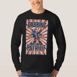 Dabbing Onkel Sam 4. Juli Frauen Männer Amerikaner T-Shirt