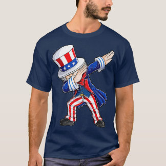 Dabbing Onkel Sam 4. Juli Kinder Jungen Männer Ges T-Shirt