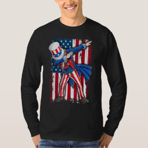 Dabbing Onkel Sam 4. Juli Männer Kinder Jungen T-Shirt