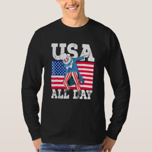 Dabbing Onkel Sam 4. Juli USA Der ganze Tag Freihe T-Shirt