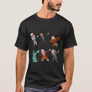 Dabbing Onkel Sam and Friends 4. Juli Boys Gir T-Shirt