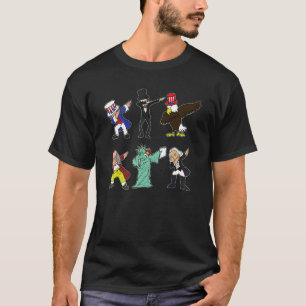 Dabbing Onkel Sam and Friends 4. Juli Boys Gir T-Shirt