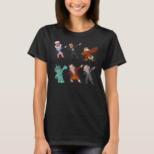 Dabbing Onkel Sam and Friends 4. Juli Boys Gir T-Shirt