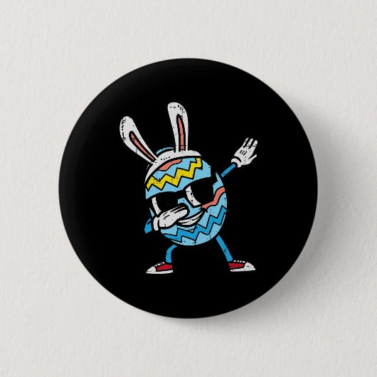Dabbing-Oster-Ei-Hase Cute Dab-Tanz Jungen Kinder  Button (Vorderseite)