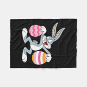 Dabbing-Osterhase Fleecedecke (Vorderseite (Horizontal))