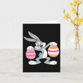 Dabbing-Osterhase Karte (Gelbe Blume)