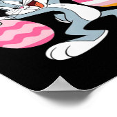 Dabbing-Osterhase Poster (Ecke)