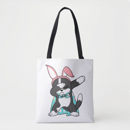Dabbing Ostern Bunny Costume Katze Fisch Tasche (Vorderseite)