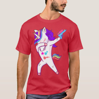 Dabbing Paintball Funny Unicorn T-Shirt
