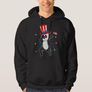 Dabbing Panda 4. Juli Unabhängiger Tag Patrioti Hoodie