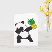 Dabbing Panda Bear Pineaple Aloha Beach Hawaiian Karte (Gelbe Blume)
