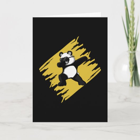 Dabbing Panda Bear Süße Tier Funny Liebe Geschenk Karte (Vorderseite)