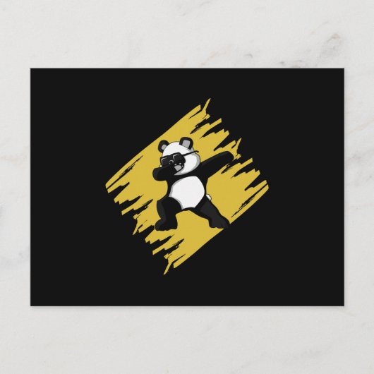 Dabbing Panda Bear Süße Tier Funny Liebe Geschenk Postkarte (Vorderseite)