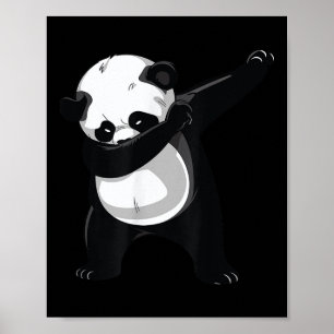 Dabbing Panda Dab Animal Graphics Boys Girls Women Poster