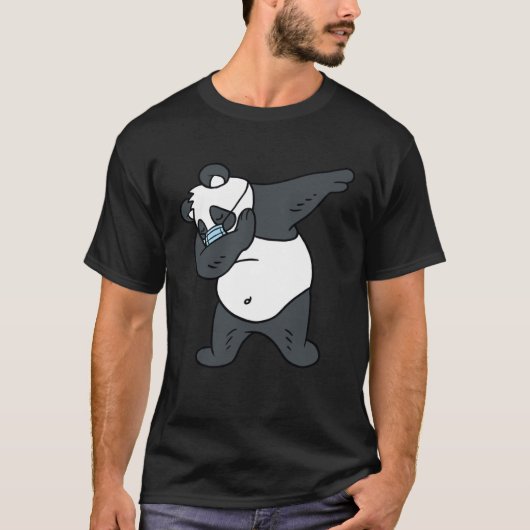 Dabbing Panda Face Mask Panda T-Shirt (Vorderseite)