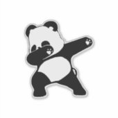 Dabbing Panda, Funny Panda dab dance Aufkleber (Vorderseite)