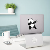 Dabbing Panda, Funny Panda dab dance Aufkleber (Laptop auf Schreibtisch)