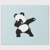 Dabbing Panda, Funny Panda dab dance Geschenkpapier (Flach)