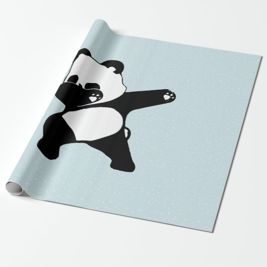 Dabbing Panda, Funny Panda dab dance Geschenkpapier (Ungerollt)