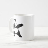Dabbing Panda, Funny Panda dab dance Kaffeetasse (Vorderseite Links)