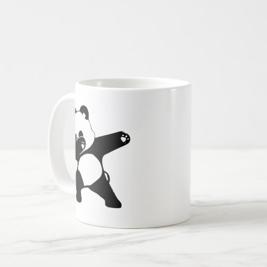 Dabbing Panda, Funny Panda dab dance Kaffeetasse (Vorderseite Links)