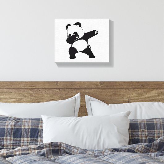 Dabbing Panda, Funny Panda dab dance Leinwanddruck (Insitu (Schlafzimmer))