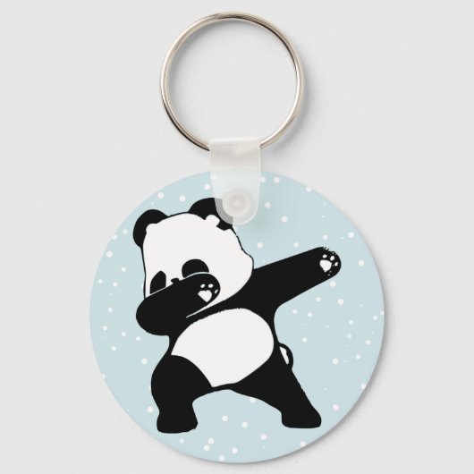Dabbing Panda , Funny Panda dab dance Schlüsselanhänger (Vorderseite)